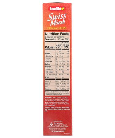 Familia Swiss Muesli Cereal Original Recipe 12-Ounce Box (Pack of 6) - Delicious and Nutritious Breakfast Option - Buy Online on SooperMarket.com