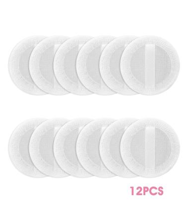 Sibba Loose Powder Puffs - 12 Round Velours Makeup Applicators & Compact Containers for Foundation & Cream | White - Buy Online on SooperMarket.com