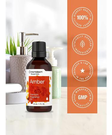 Horbaach Premium Grade Amber Fragrance Oil - 1 fl oz (30ml) - for Diffusers, Candle Making, Soap Making, DIY Projects & More - Buy Online on SooperMarket.com