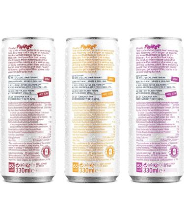 FHIRST Living Soda Taster Pack | Probiotic/Prebiotic Soda for Gut Health| Ginger Mandarin Cherry Vanilla & Passion Fruit Flavours | Zero Sugar or Sweetener | Mix pack - 12 x 330ml - Buy Online on SooperMarket.com
