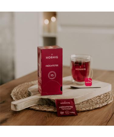 J. Hornig Fruit Tea - Fruity-Sweet Flavor & Aroma | 100 Tea Bags (4 x 25 Bags) - International Shipping - Buy Online on SooperMarket.com