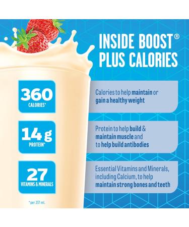 BOOST PLUS Complete Nutrition Drink Strawberry 6x237ml Bottles Case Pack of 4 Packaging May Vary - Buy Online on SooperMarket.com