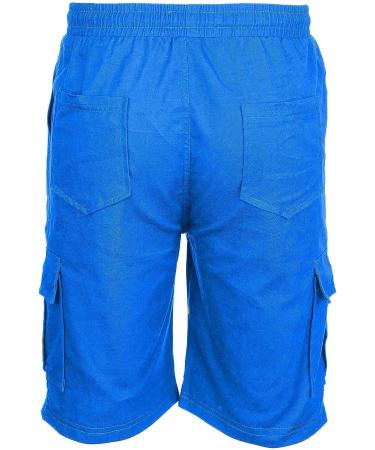 Men's Casual Cargo Shorts - Oversized Multi-Pocket Drawstring Shorts for Summer - Quick Dry, Blue, Size XL - Buy Online on SooperMarket.com