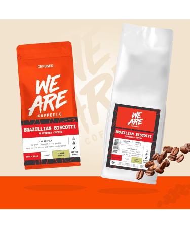 Coffee Beans 227g Bag Whole Bean Coffee Brazilian Biscotti Flavoured Coffee Beans Caramel Nuts & Spice Notes Arabica Medium Roast Fresh Coffee Single Origin (We Are Coffee Co) Biscotti 227 g (Pack of 1) - Buy Online on SooperMarket.com