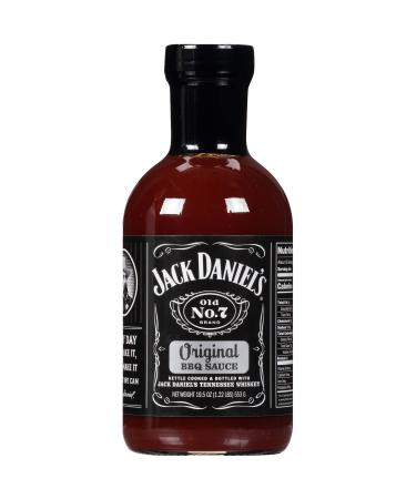 Jack Daniel's Old No. 7 Original BBQ Sauce  Authentic Small Batch Jack Daniels BBQ Sauce  Preservative Free  19.5 oz