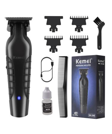 Kemei 2299 Professional Hair Trimmer for Men Electric Hair Clippers Zero Gapped T Blade Outliner Beard Trimmers Barber Hair Cuttings Kit Cordless