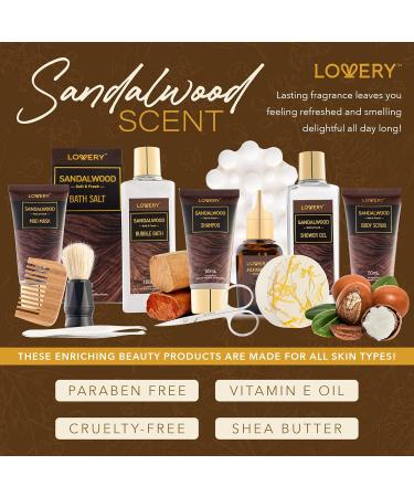 Men's 14Pc Sandalwood Bath Gift Set | Self Care Kit & Relaxing Grooming Basket - Perfect Gift for Dad Boyfriend Husband & Birthdays - Buy Online on SooperMarket.com