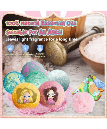Supbec XXL Organic Princess Bath Bombs for Kids with Surprise Inside | 6 Pcs 5 OZ Gift Set Rich in Essential Oils - Perfect for Dry Skin Moisturizing | Ideal Gifts for Girls - Buy Online on SooperMarket.com