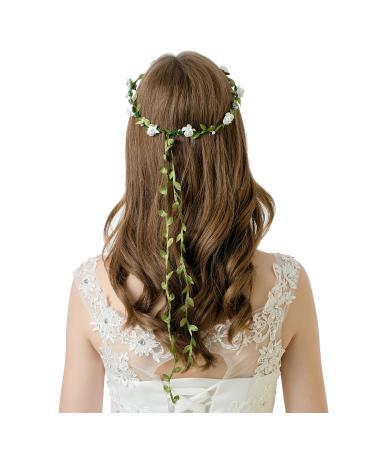 Buy AWAYTR 9-Piece Multi-Colored Flower Crown Garland for Festivals & Weddings - Perfect for Women & Girls - Buy Online on SooperMarket.com