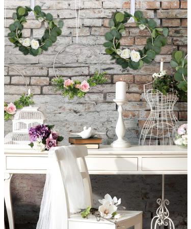 Sntieecr 9 PCS Metal Floral Hoop Wreath Macrame Rings for DIY Wedding Decorations - 6/8/10 Inch Silver Hoop Set - Buy Online on SooperMarket.com