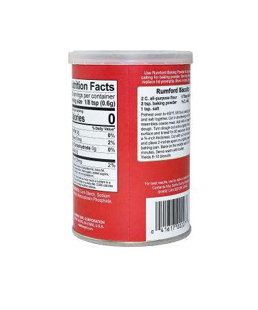 Rumford Aluminum Free Baking Powder 8.1oz Canisters (Pack of 2) - Baking Essential - Buy Online on SooperMarket.com