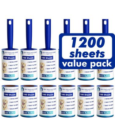 1200 Sheets Lint Roller with 6 Upgraded Handles (6 Rollers + 6 Refill) Mage Value Set Sticky Lint Rollers for Pet Hair Portable Pet Hair Remover for Clothes Furniture Carpet Dog and Cat 6 Handles + 1200 Sheets