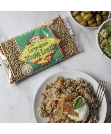 Ziyad Gourmet Large Whole Lentils - Superfood with Ancient Grains - 16 oz (1 lb) - No Additives or Preservatives - High Protein Source - Buy Online on SooperMarket.com