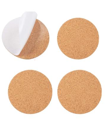 YYaaloa 24Pcs Self-Adhesive Mini Backing Cork Tiles Sheets Round 4" for DIY Coasters and DIY Crafts Cork Board, Cork Tiles, Cork Mat (Round 24pcs)