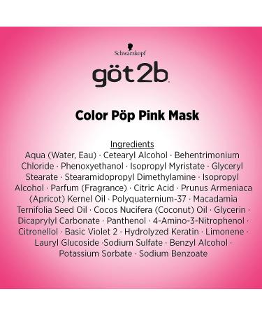 Got2b Color Pop Pink Semi-Permanent Hair Color Mask 5.1 oz - Buy Online on SooperMarket.com