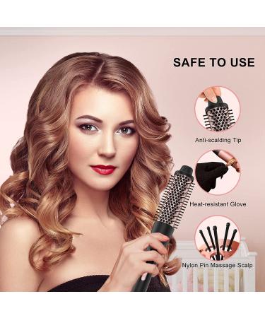8-in-1 Beach Wave Curling Iron Wand Set for Long and Short Hair - 30s Heat-up, 5 Ceramic Barrels, 2 Heat Settings - Rosa Gold - Buy Online on SooperMarket.com