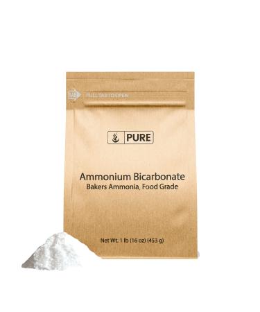 Pure Original Ingredients Ammonium Bicarbonate (1lb) Baker's Ammonia, Traditional Leavening Agent, Food Grade 1 Pound (Pack of 1)