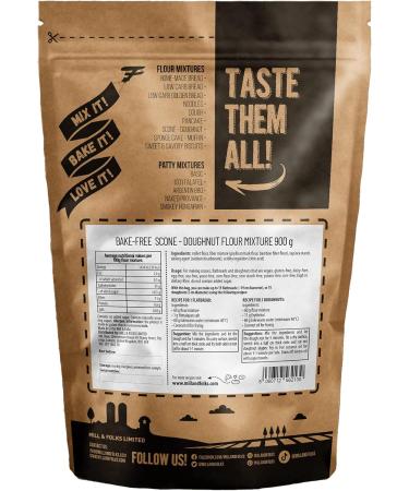 Mill & Folks Bake-Free Scone - Doughnut Flour Mixture 2x900g | Vegan & Gluten-free - Buy Online on SooperMarket.com