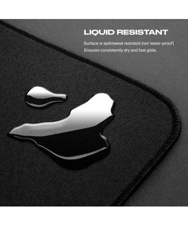 Buy Fnatic Dash XD Extended Gaming Mat | Professional E-sports | Non-Slip Rubber | Sewn Edges | XL Size 950x500mm | Black Hybrid Fabric - Buy Online on SooperMarket.com