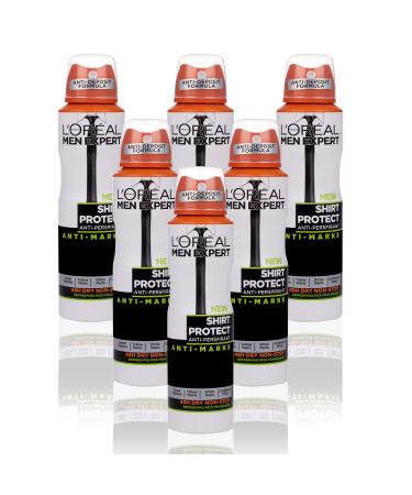 L'Oreal Men Expert Shirt Protect 48 Hrs AntiPerspirant Deodorant for Men 250 ml Pack of Bulk Buy Fresh 1500 millilitre (Pack of 6) 1.5 l (Pack of 1)