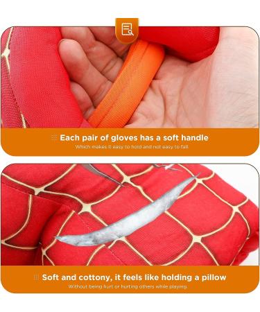 Kids Boxing Plush Superhero Gloves - Red | Fun Hands Fists Toys - Buy Online on SooperMarket.com