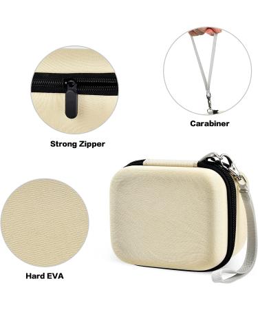 Hard Travel Case for Skull Shaver Pitbull Pro Razor - Beard Trimmer Storage Box with Zipper Mesh Pocket - Men's Gold Pro Mustache Grooming Kit - Beige - Buy Online on SooperMarket.com