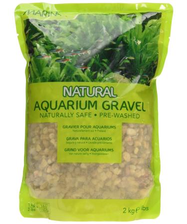 Marina Decorative Aquarium Gravel Natural Desert Pebble 2 - 4 mm 2 Kg Beige 2kg