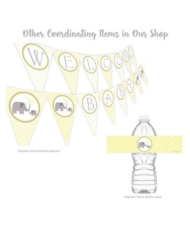 Little Elephant Blue Bottle Wraps - Set of 20 | Baby Shower Water Bottle Labels | Made in the USA - Buy Online on SooperMarket.com