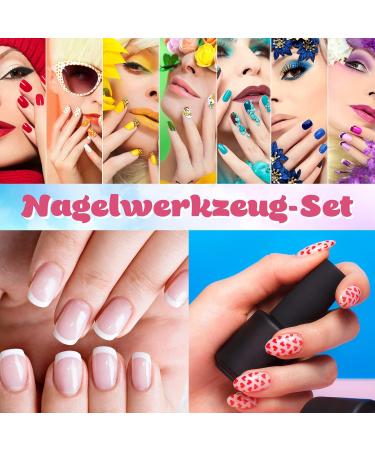 Friusate 15-Piece Nail Art Stamper Set | Clear Jelly Stamper & Spatula for French Manicure | Perfect for Gel Nails & Smile Line Designs - Buy Online on SooperMarket.com