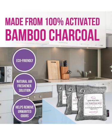 Nature Fresh Moso Bamboo Charcoal Air Purifying Bag - Odor Eliminator for Home & Car - Kid & Pet Friendly - Activated Charcoal by Pink Rhino Labs - Buy Online on SooperMarket.com