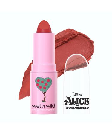 Wet n Wild Alice in Wonderland Lipstick High-Pigmented Long-Lasting Lipstick for a Silky Satin Finish Infused with Vitamin E Painted Roses Shade Lipstick Painted Roses