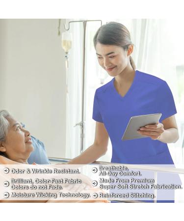Comfortable and Durable Bahoki Essentials Scrub Set - Ideal for Nurses - Ceil Blue X-Small - Buy Online on SooperMarket.com
