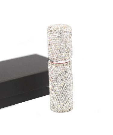 Bestbling Rhinestone Empty Portable spray bottle cosmetic Perfume spray bottle spray essential oil bottle glass perfume bottle 10ML (Silver)