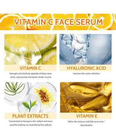 Trendyfave 20% Vitamin C Serum For Face With Hyaluronic Acid Aloe Vitamin E Hydrating Hyaluronic Acid Serum Anti Aging Vitamin C Moisturiser Hydrate & Plump Skin Even Skin Tone 10ml - Buy Online on SooperMarket.com