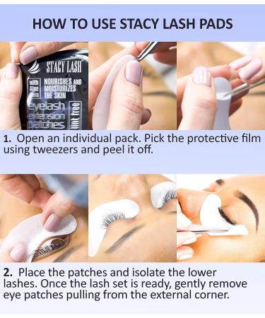 Stacy Lash Premium Under Eye Gel Pads for Eyelash Extension - 100 Pairs Set with Vitamin C and Aloe Vera - Lint Free Hydrogel Eye Patches for Skin Moisturization - Buy Online on SooperMarket.com