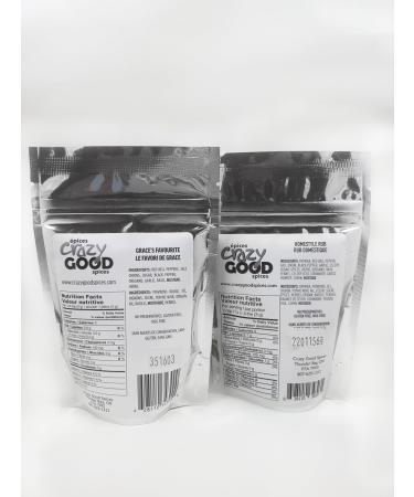 Crazy Good Spices Natural Essential Pack Certified Gluten Free From Natural Ingredients - 1 Count - HOMESTYLE RUB flavour - RUB DOMESTIQUE (78g) - Buy Online on SooperMarket.com