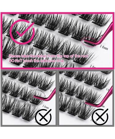 Self Adhesive Lash Extension Kit - DIY Eyelash Clusters 72 Wispy Individual Lashes No Glue Needed (10-16mm) - Z4-D & Z3 Mix - Buy Online on SooperMarket.com