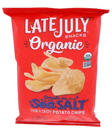 LATE JULY Snacks Organic Potato Chips Simple as Sea Salt Potato Chips 5 oz. Bag
