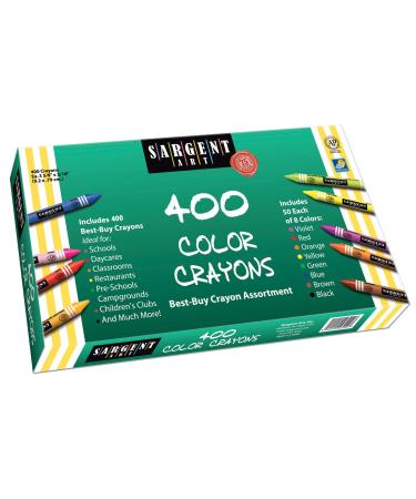 Sargent Art 400-Count Crayon Class Pack Best-Buy Assortment 3-5/8 Inch 55-3220