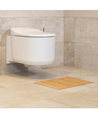Buy DE-COmmerce Bamboo Bath Mat Set of 3 - Non-Slip Wooden Rug for Bathroom in Nature Color - Buy Online on SooperMarket.com