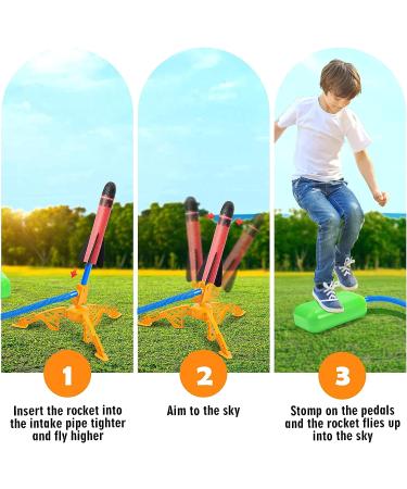 EUCOCO Rocket Toy Set - 3 Foam Rockets Fun Garden Toy & Perfect Birthday Gift for Kids Ages 3-12 Multi-Colored - Buy Online on SooperMarket.com