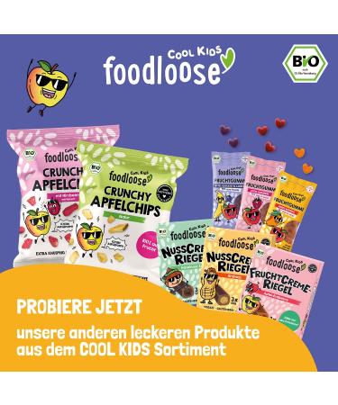 Foodlose Cool Kids Bio-Frucht Cream Bars - Apple Strawberry (10 x 3 Bars) | Vegan Gluten-Free Delicious Date Fruit Bars | No Added Sugar - Buy Online on SooperMarket.com