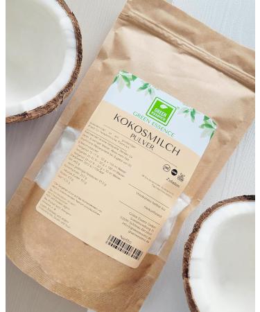 Coconut Milk Powder 500g - Vegan Protein Powder for Plant-Based & Lactose-Free Drinks - Sugar-Free Dried Coconut Milk Powder - Green Essence - Buy Online on SooperMarket.com