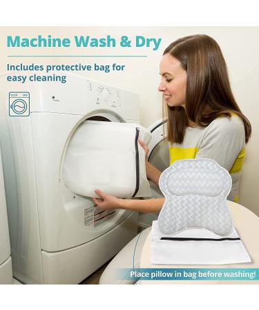 Spa Comfort Bath Pillow for Ultimate Relaxation | Back and Neck Support | Portable and Washable | 3D Air Mesh Technology | White - Buy Online on SooperMarket.com