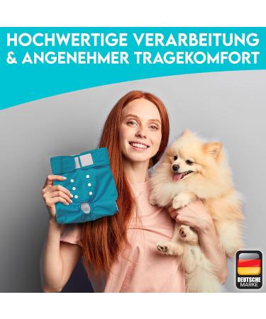 Buy Dog is K nig Eco-Friendly Dog Diapers for Bitches - 3 Adjustable Pants for Heat & Incontinence | Large (50-65cm) - Red Blue Green - Buy Online on SooperMarket.com