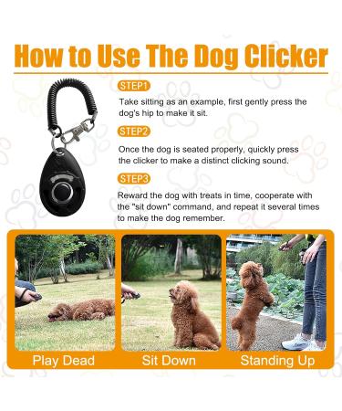Professional Dog Whistle and Dog Clicker Set Supersonic Dog Training Whistle for Recall with Black Lanyard Adjustable Frequency Puppy Clickers for Training Stop Barking Pet Obedience(2 Pieces) - Buy Online on SooperMarket.com