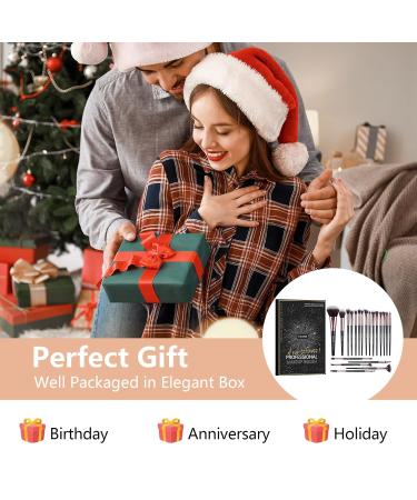 20-Piece Professional Makeup Brush Set | Travel Kabuki & Eyeshadow Brushes in Gift Box - Best for Makeup Lovers - Buy Online on SooperMarket.com
