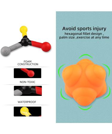 Agility Training Equipment for Basketball, Soccer & Baseball - Reaction Ball Set in Black and Orange - Buy Online on SooperMarket.com