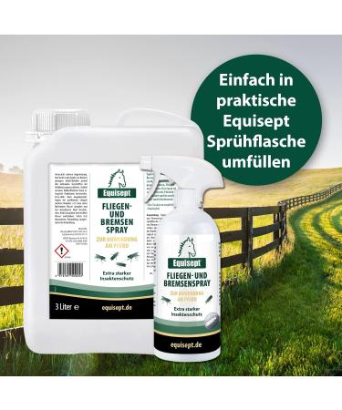 Equisept Fly Spray for Horses - 3L Insect Spray Canister | Mosquito & Horse Skin Care - Veterinarian Recommended Doping-Free - Buy Online on SooperMarket.com