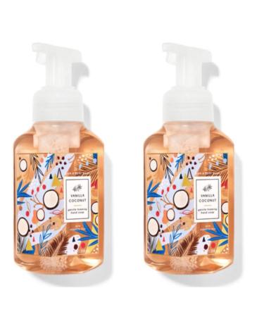 Bath and body works VANILLA COCONUT Gentle Foaming Hand Soap (Set of 2)